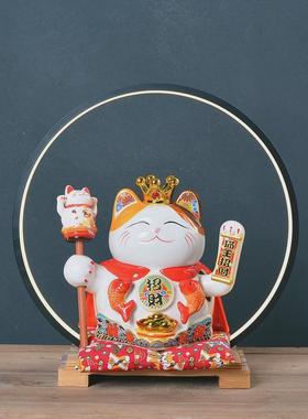 摆件招财猫自动招手新版大号门店电摇手生意创意可爱前台开业贺礼