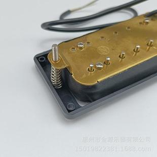 吉他拾音器双线圈电吉他拾音器黑黄拾音器黑色框外