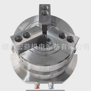 KL08Q 三爪8英寸200mm动力气动卡盘 3中空空心52mm立式