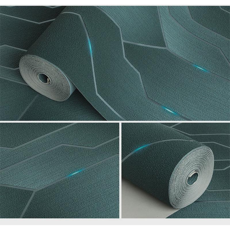 3d仿鹿皮绒个性墙纸加厚电视背景墙电竞线条几何图案影视墙壁纸