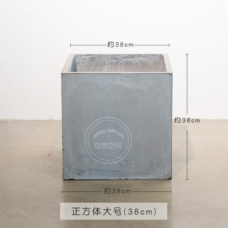 户外绿植透气氧化镁泥花盆工业风创意水泥盆水泥花盆