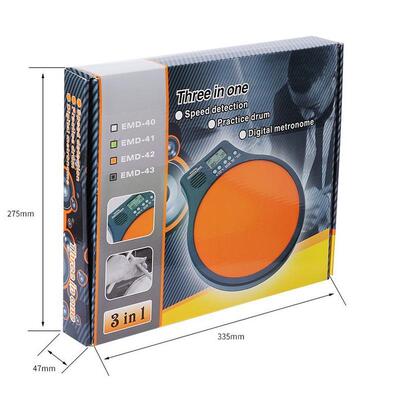 伊诺哑鼓EMD10寸哑鼓电子哑鼓节拍器支架子鼓ENO练习哑鼓鼓垫套装