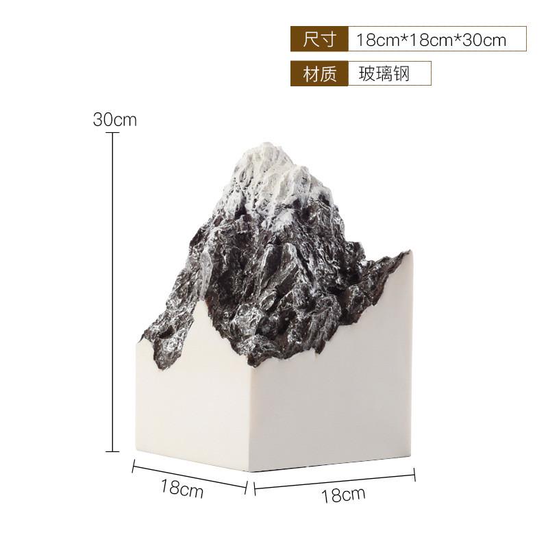 新中式山景艺术摆件样板间禅意玄关隔断柜展柜茶室民宿博古架软装