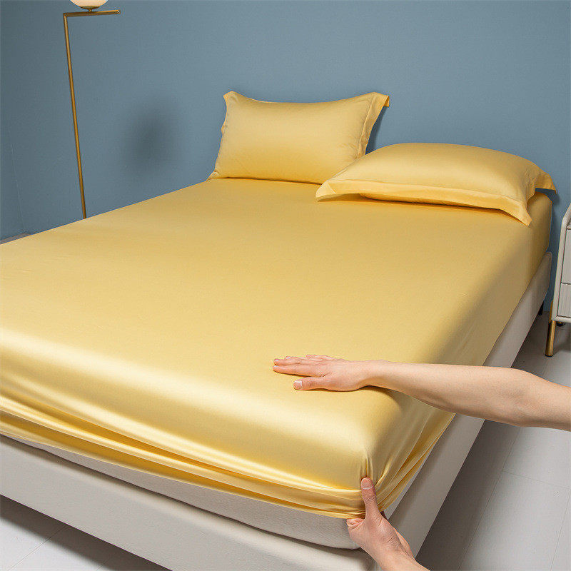 100支长绒棉纯色床笠四席梦思保护套床罩垫子防跑罩全包床笠全棉