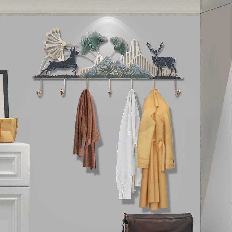 家用简约墙上挂钩进门入户墙壁挂衣帽架钥匙玄关挂钩门后墙上钩