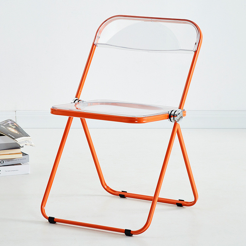 网红化妆椅塑料服装店拍照透明椅子ins亚克力女水晶北欧桌椅折叠