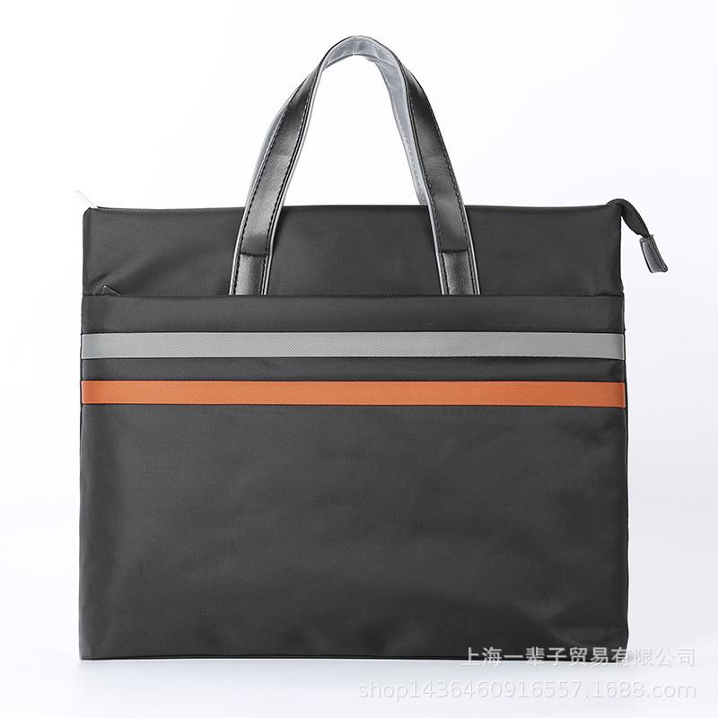 a4手提文件袋多层拉链涤纶袋大容量男女士会议商务公文包袋定制