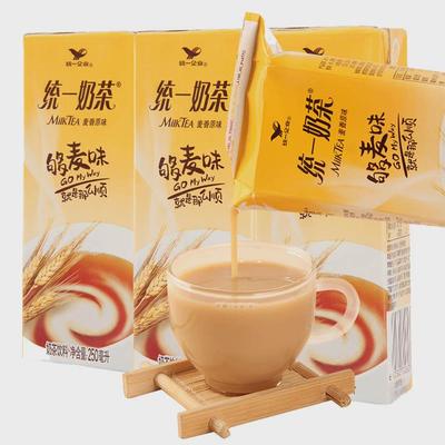统一奶茶盒装麦香原味巧克力草莓休闲饮品250ml*6饮料整箱特价批