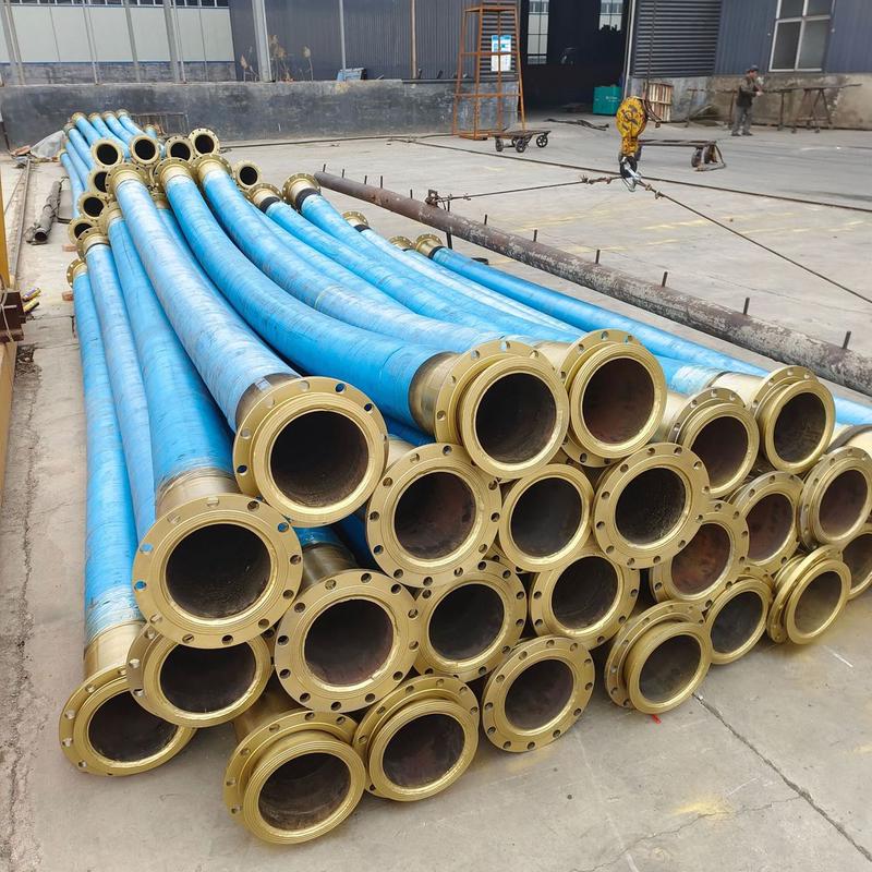 150法兰高压胶管输水矿用钢丝胶管6寸法兰高压胶管