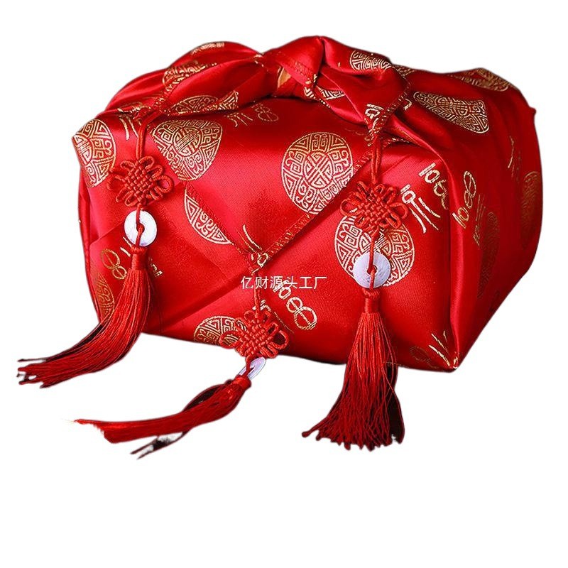 红包袱皮结婚用盆的布喜包裹红布单大号皮儿嫁妆新娘陪嫁用品大全