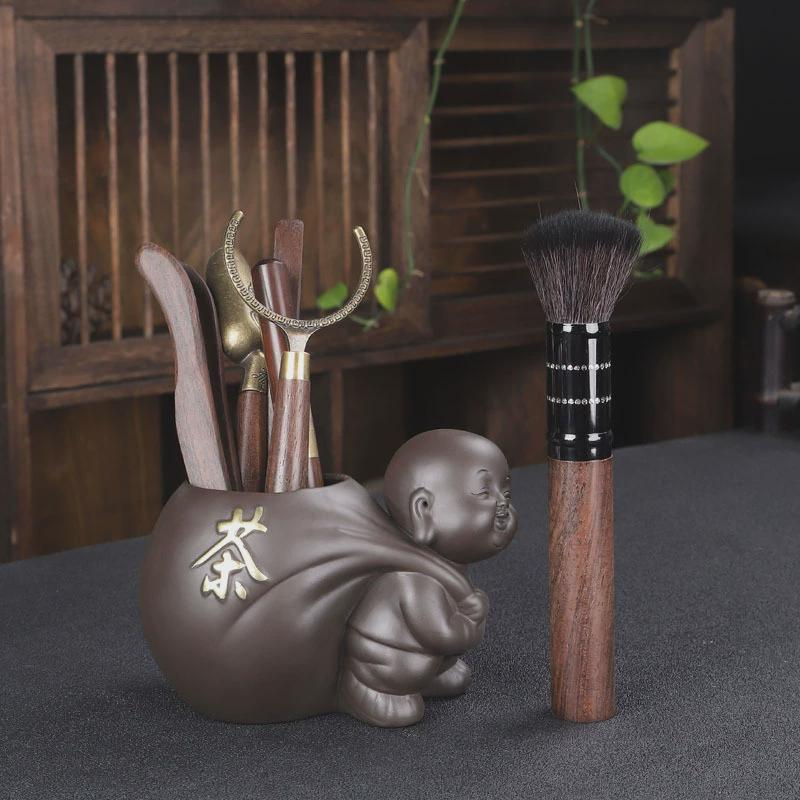 紫砂茶道六君子泡茶工具竹茶夹茶勺配件大全功夫茶具用品茶刀套装