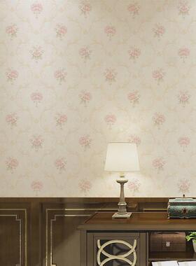 深蓝色3d欧式田园大花墙纸卧室客厅婚房美容院浮雕奢华温馨壁纸