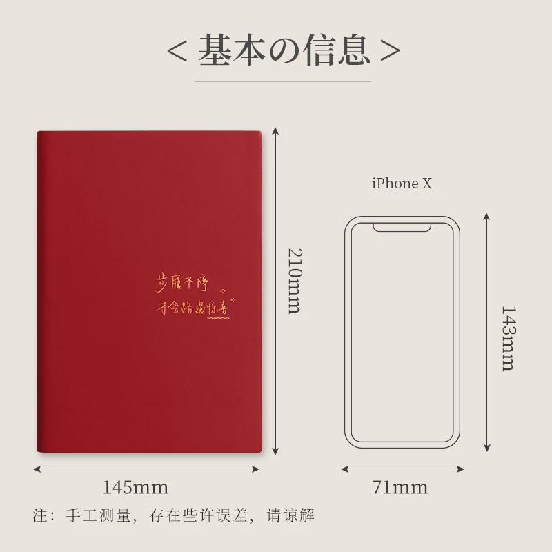 笔记本高颜值简约青年记事本文艺大学生日记本感加厚手账本子