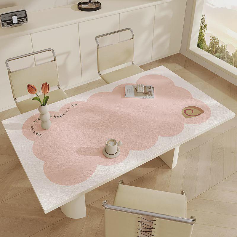 小清新家用长条皮革桌布桌垫可擦免洗防水防油碗筷隔热防烫餐桌垫