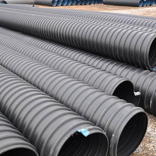 hdpe钢带波纹管dn200-dn3000-sn8排水排污下水管雨水管双壁波纹管