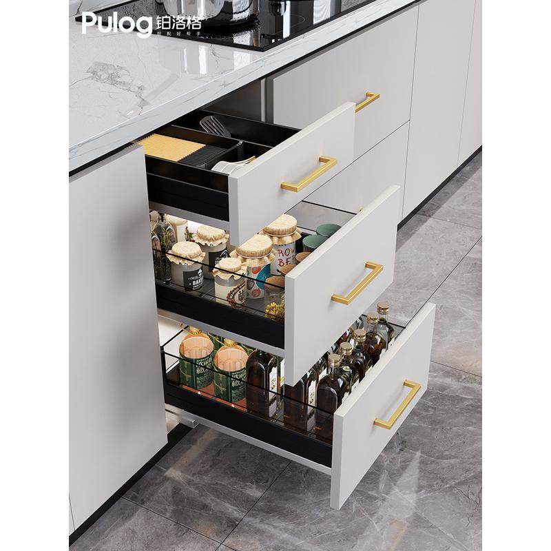 7YX厨房调味拉篮橱柜双三层工具篮抽屉式锅碗碟架玻璃分隔加,畜牧/养殖物资,特种养殖设备,淘宝优惠券,粉丝福利购,淘宝优惠卷