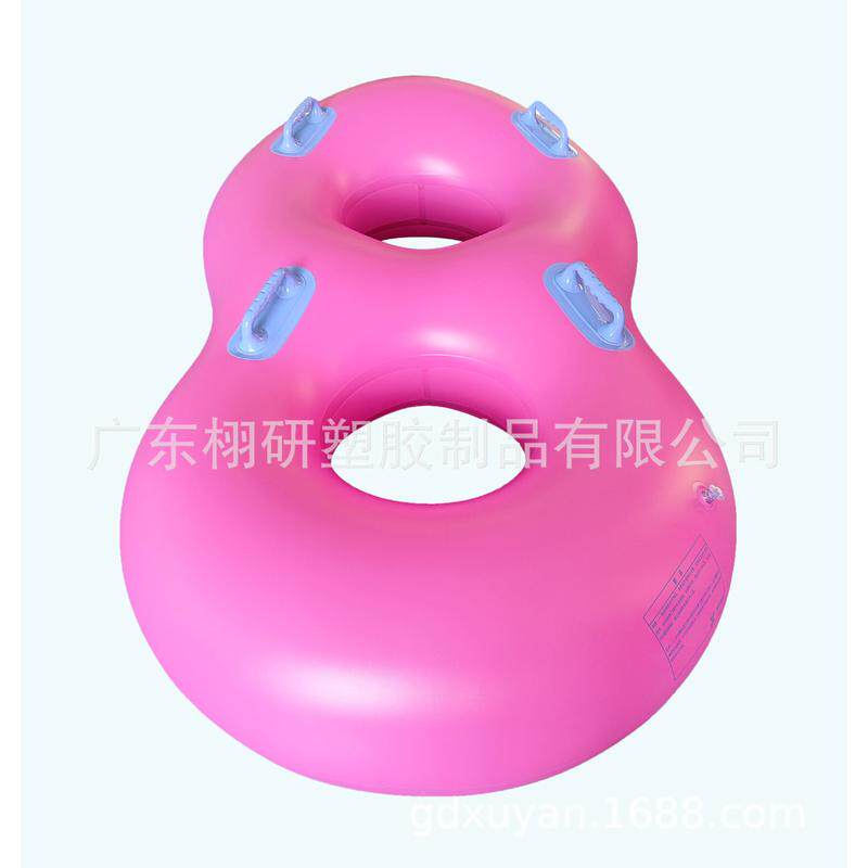 现货水乐园滑具充气单双亲皮筏滑水圈人子游划水圈加厚游泳圈筏子