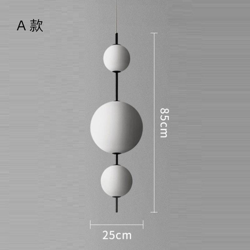 北欧简约床头吊灯后现代简约设计师吧台咖啡厅餐厅创意玻璃吊灯