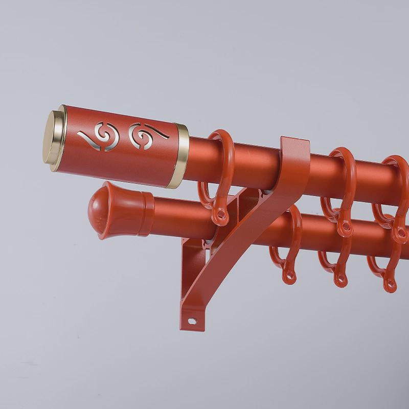 金富源简约加厚静音卧室窗帘罗马挂杆子铝合金支架配件顶侧装单双