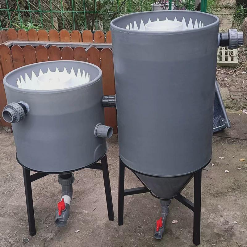 鱼池粪便集污器过滤器水产养殖竖流沉淀器家庭小型鱼菜共生系统