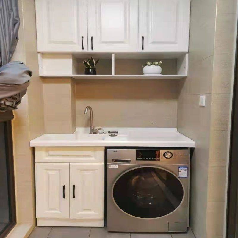 阳台洗衣柜组合实木洗衣池台盆池一体浴室柜欧式高低带搓板台,家装主材,浴室柜组合,淘宝优惠券,粉丝福利购,淘宝优惠卷