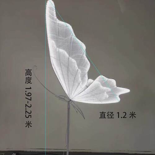 现场舞台发光蝴蝶路引灯婚礼迎宾区装饰婚礼堂顶灯布置摆件道具