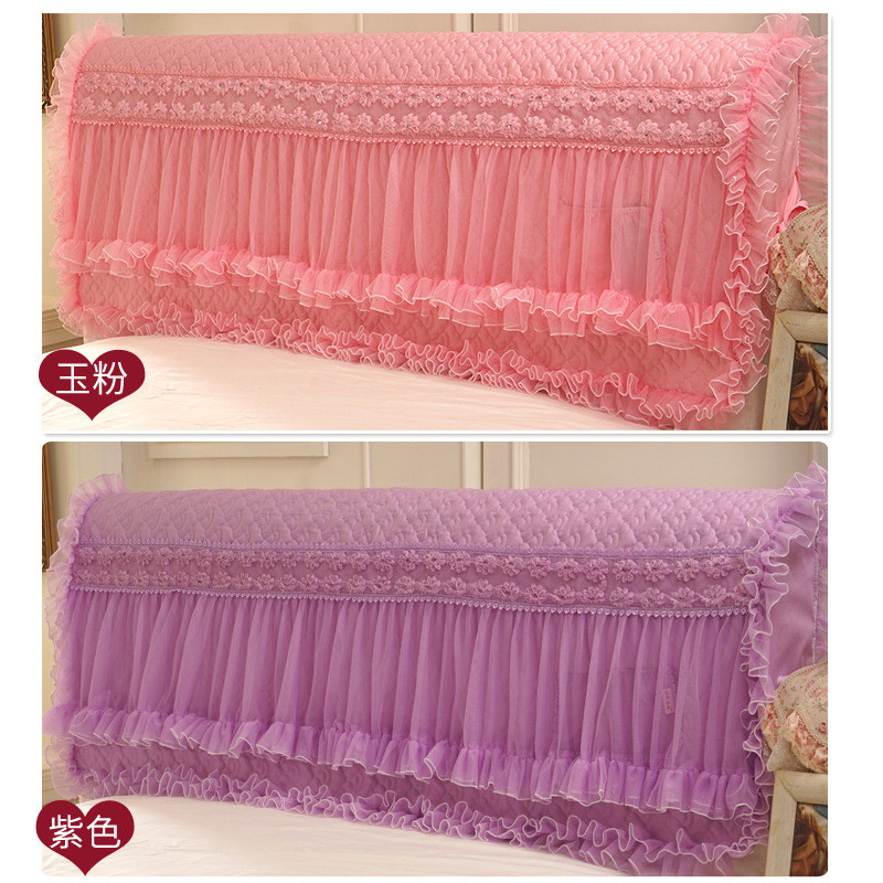 y0ez批发公主风蕾丝多用皮床保护套床头罩套防尘罩床头套简约现代