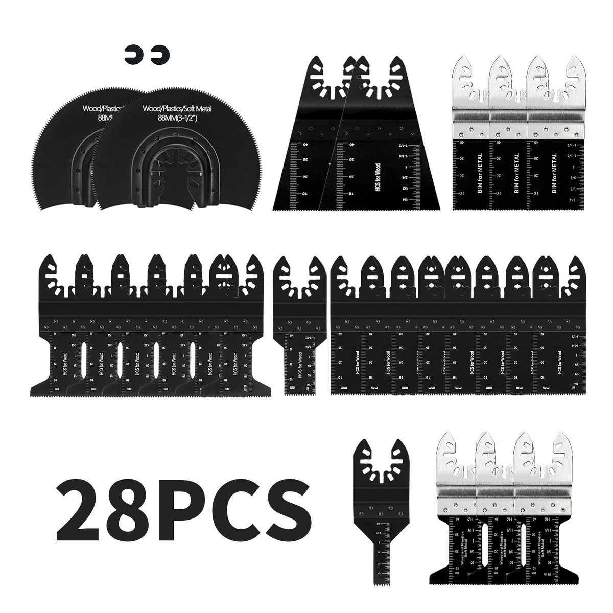 28件套热销木工万用宝锯片振荡工具厂家套装配件批发