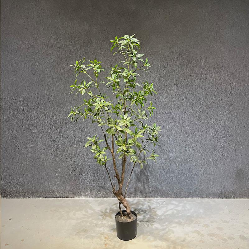 仿真绿植带醉木仿真植物摆件室内装饰假树落地盆栽马盆绿植造景