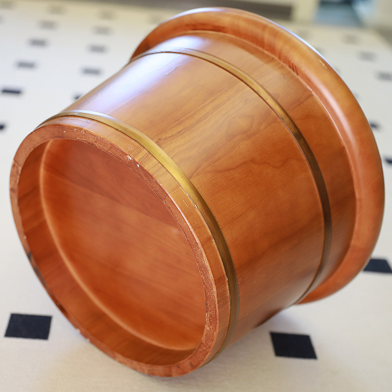 木桶一件起批足浴桶洗脚厂家圆边木质加厚洗脚盆橡木泡脚桶木桶批