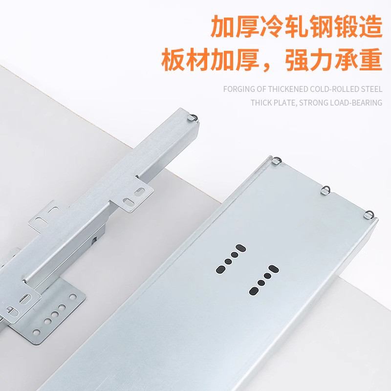 橱柜滑轨高深柜重型导轨阻尼缓冲推拉式竖柜加厚承重上下轨道