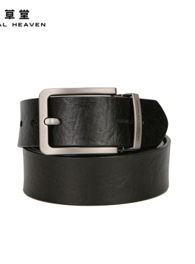 食草堂2025新真皮男士腰带高档头层牛皮商务休闲皮带针扣ZB-YD707