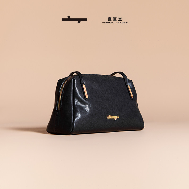 食草堂包包轻奢小众包包女头层牛皮植鞣腋下包高级感单肩包月兮,箱包皮具/热销女包/男包,波士顿包,淘宝优惠券,粉丝福利购,淘宝优惠卷
