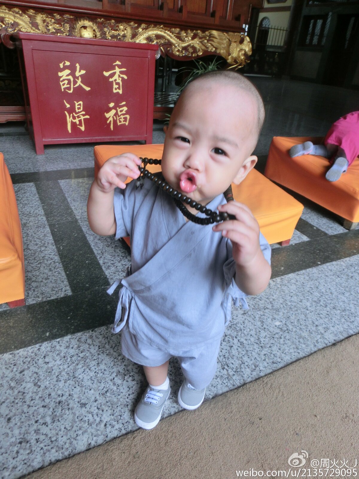 和尚服儿童僧袍唐装汉服衣服套装童夏小孩子衣服沙弥禅少林寺棉麻