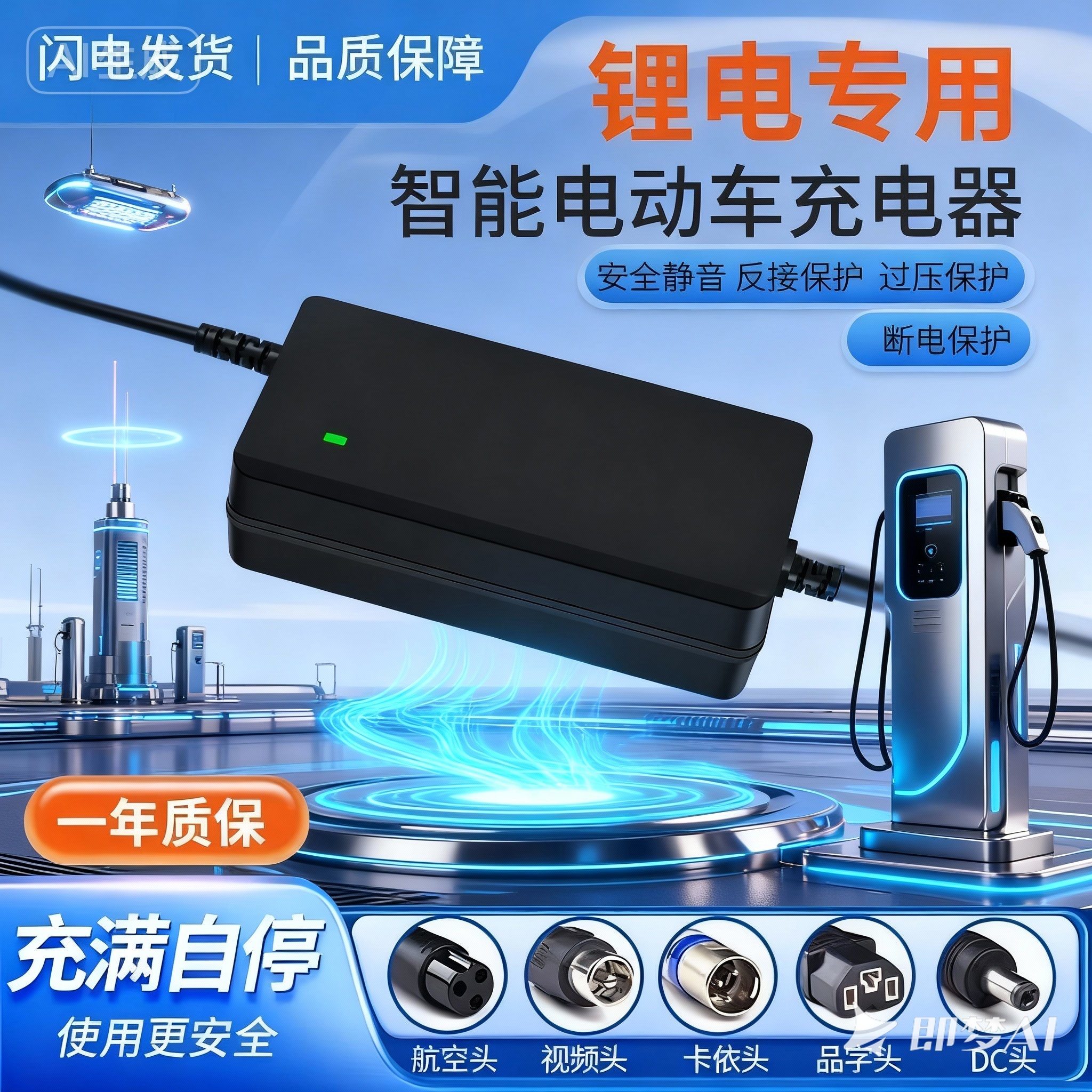 锂电池电动车充电器48V36V60V24V72V电车锂离子哈雷平衡车充电器