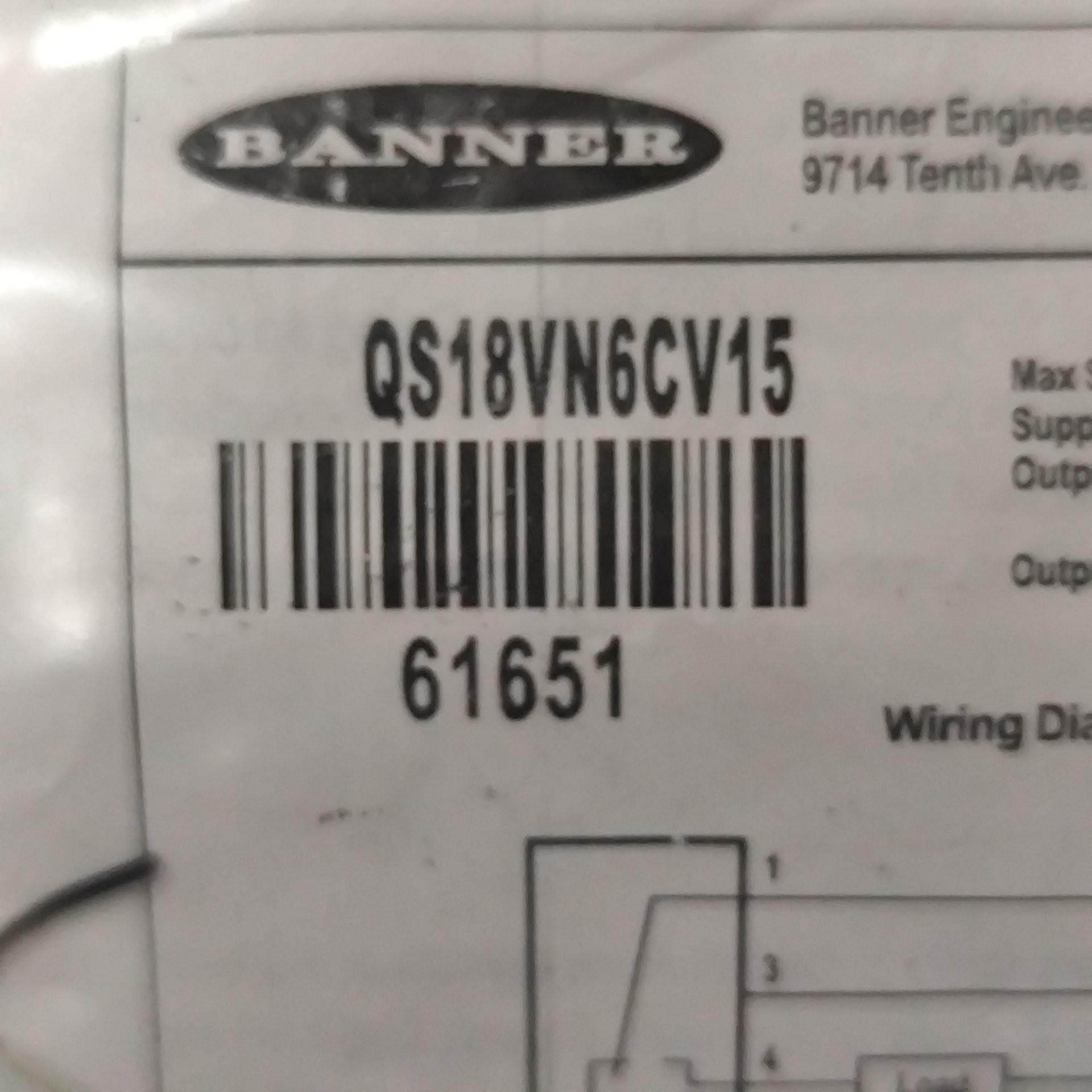 邦纳QS18VN6CV15光电传感器，全新未拆封，10-30