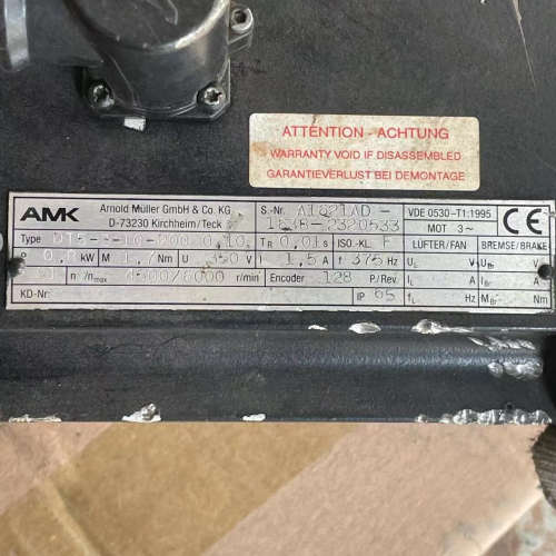 AMK伺服电机 DT5-3-10-R00 0.8kW 拆机包