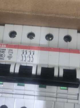 全新ABB断路器S264 D16，4P，白色底座。实物拍摄，