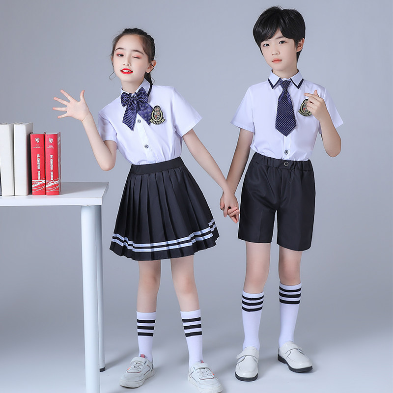 小学生合唱演出服装诗歌朗诵表演服儿童演讲校服幼儿园园服毕业照