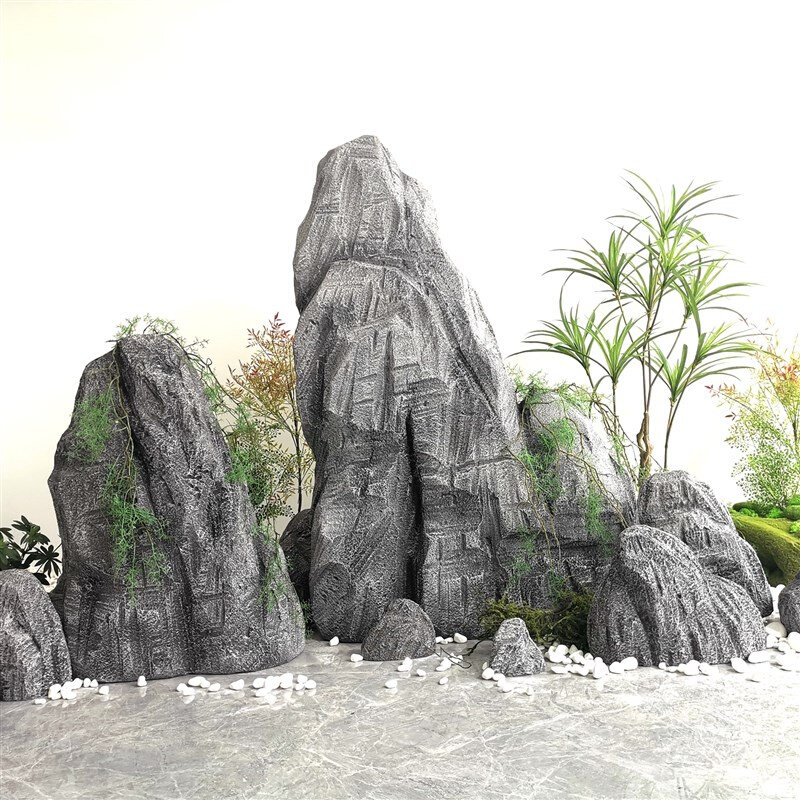 泡沫假山石头道具舞台表演橱窗婚庆美陈装饰太湖石造景摄影摆件
