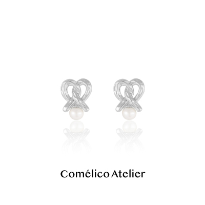 Comelico碱水结珍珠耳钉新款
