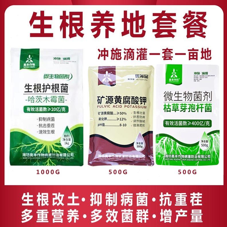 哈茨木霉菌枯草芽孢杆菌微生物菌剂生根抗重茬防死棵生根防病套餐