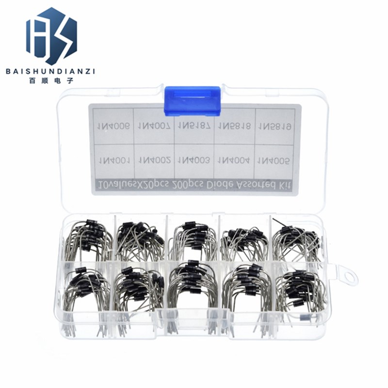 整流二极管盒1N4001/4002/4003/4004/4005/4006/4007/5817/5819等