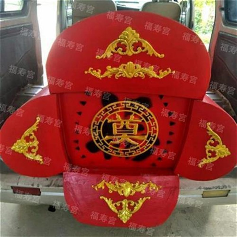 土葬棺材棺木寿材骨灰盒塑料镀金B殡葬用品小寿材棺头装饰贴花配