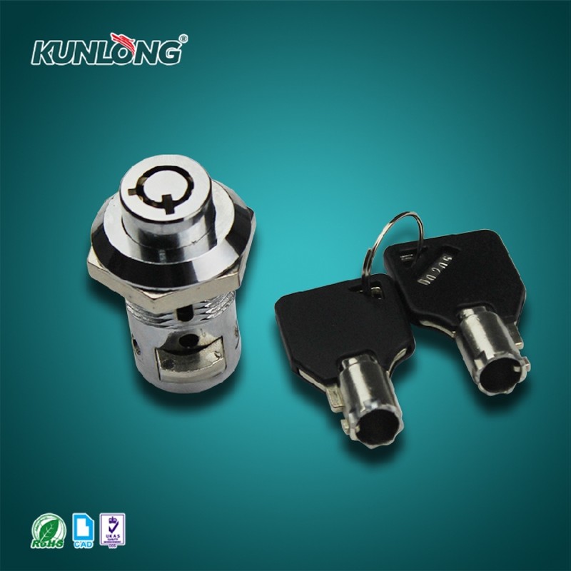 尚坤SK1-064小型撞击锁锌合金拇指锁小型机箱按压锁控制箱侧门锁