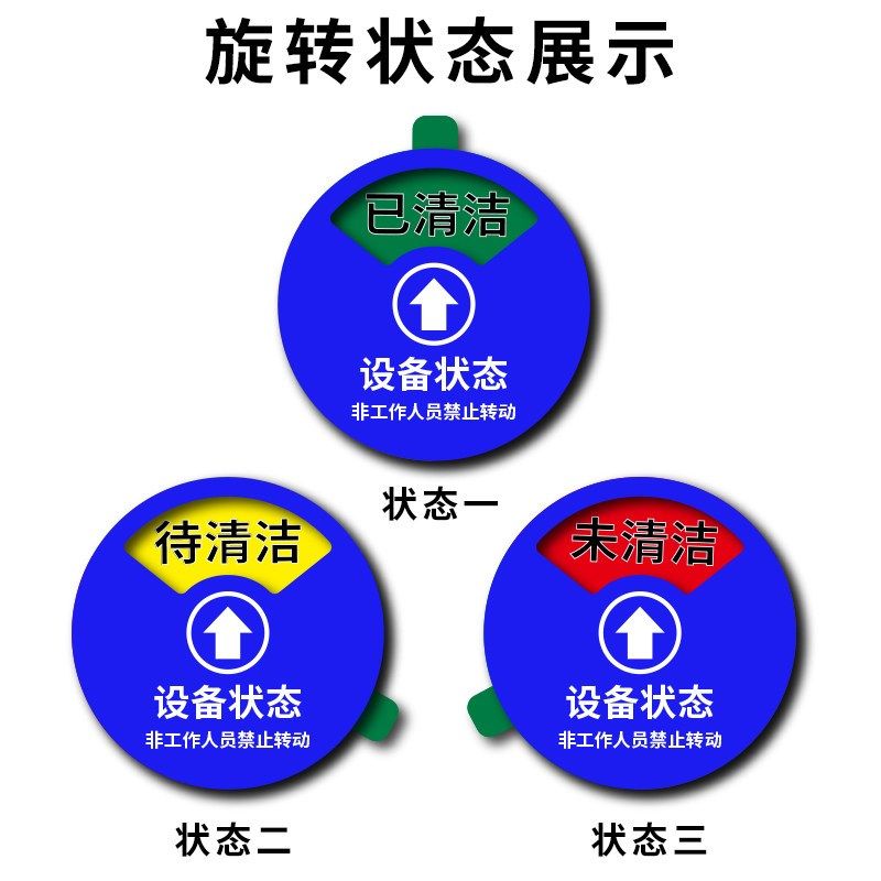 已清洁仪器状态标识牌设备状态提示牌机器运行亚克力告示牌机台机