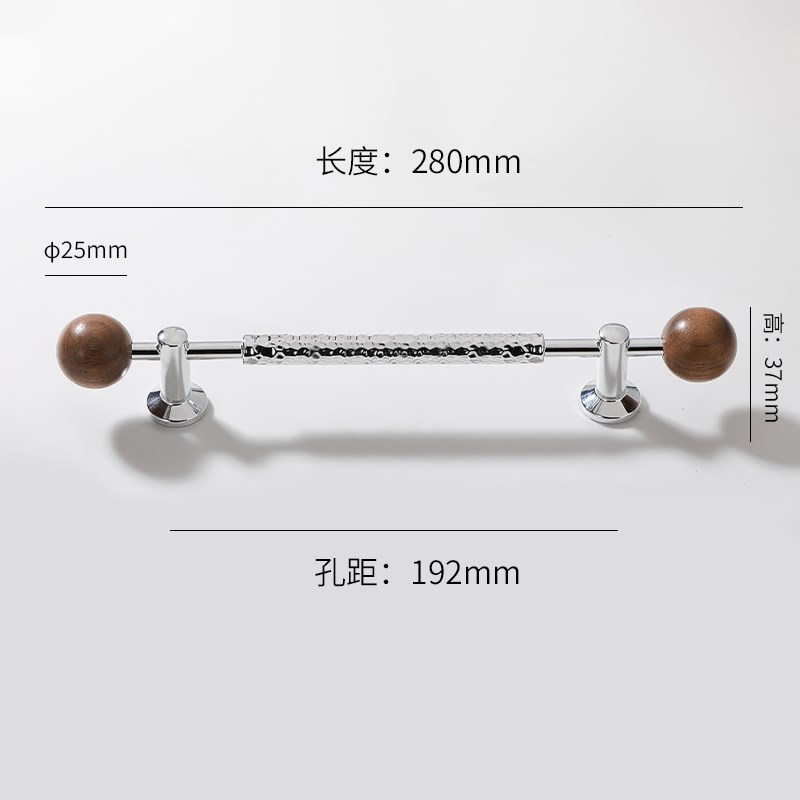 复古胡桃木古铜色拉手中古风古铜色橱柜门抽屉把手衣柜门长拉手