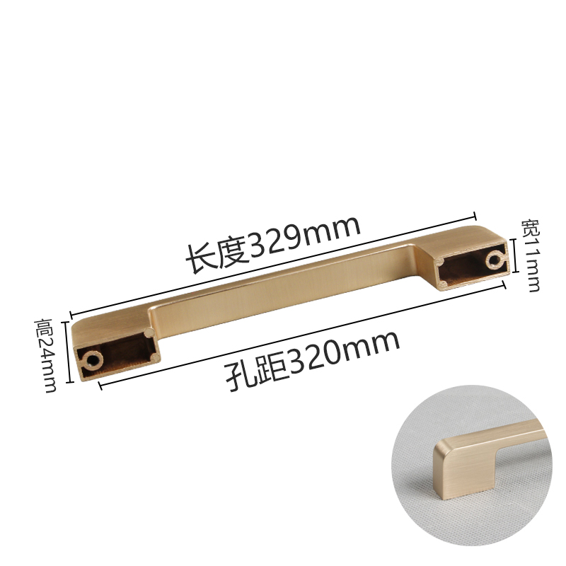 拉丝金色柜门拉手抽屉衣柜橱柜立柜长拉手推拉门把手单个圆形纽扣