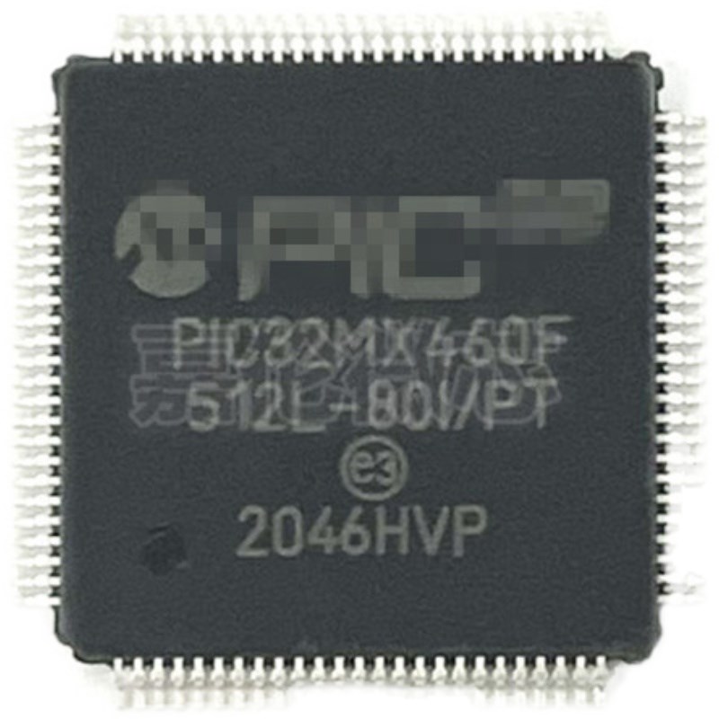 PIC32MX460F512L-80I/PT  QFP100封装  嵌入式 - 微控制器