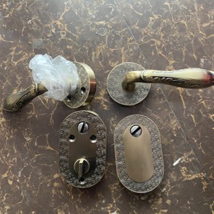 万嘉雅帝乐新多防盗门大门baodean 青古铜两件式把手锌合金拉手单